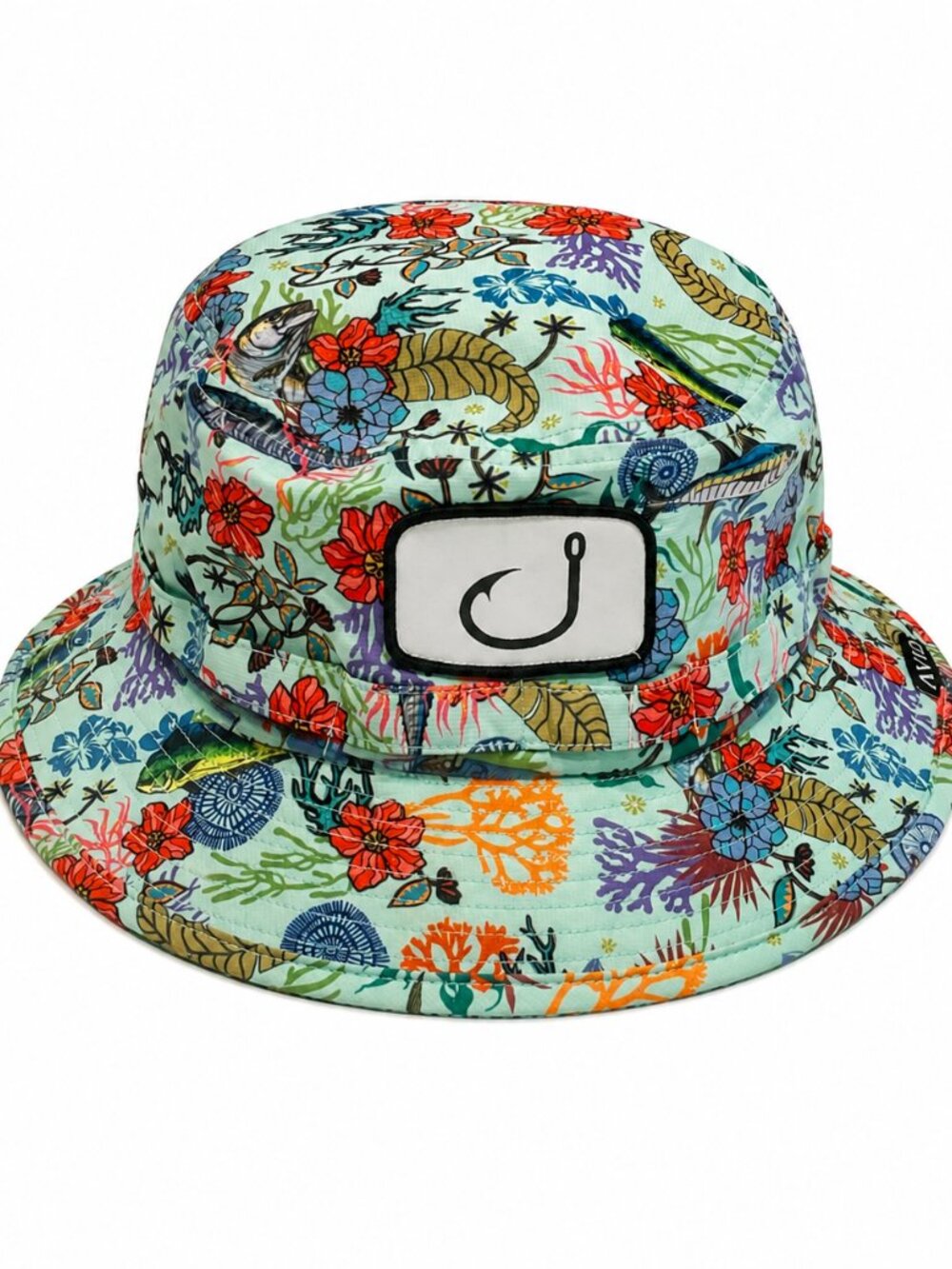 Avid Gear Baja Boonie Fish Floral Seafoam Hat 🎣🌸